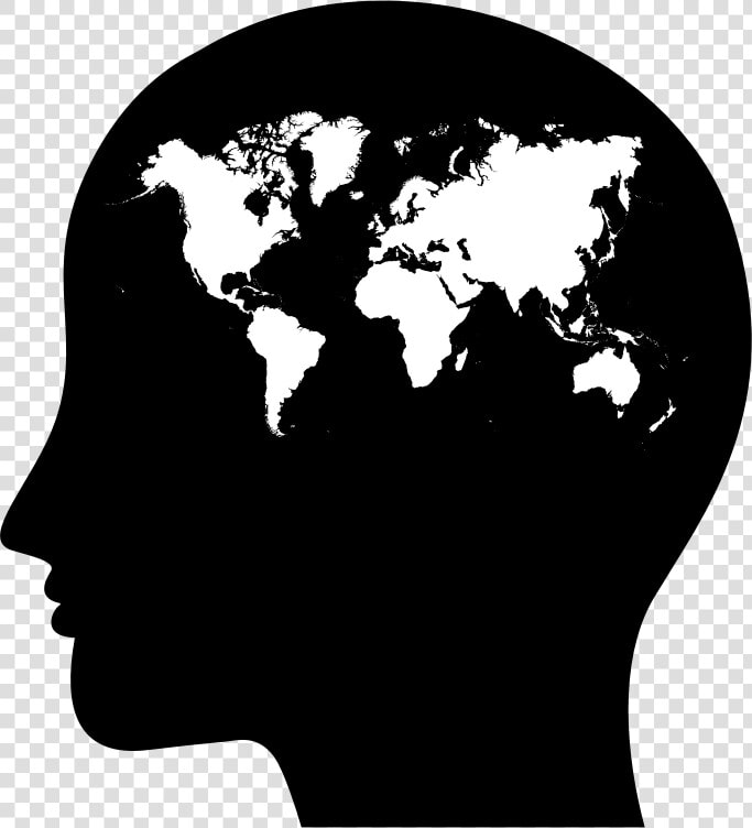 Human Behavior head silhouette   World Map Profile  HD Png DownloadTransparent PNG