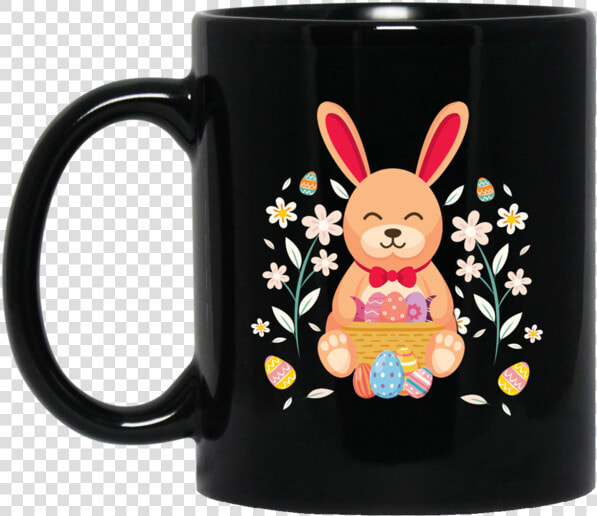 Easter Bunny Basket Eggs 11oz   15oz Black Mugs  HD Png DownloadTransparent PNG