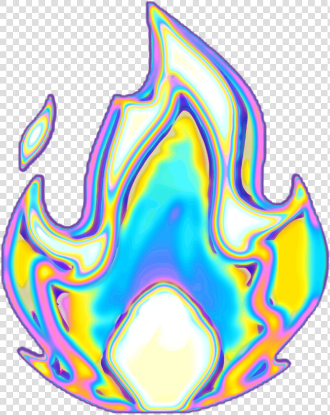 Fire Emoji Holographic Sticker Dinaaaaaah Transparent   Emoji Fire Transparent  HD Png DownloadTransparent PNG