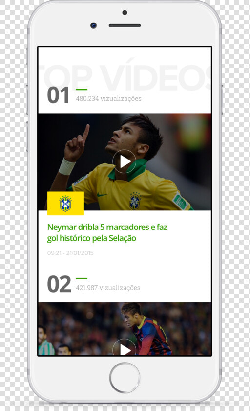 Ge 3 Top Videos Neymar   Smartphone  HD Png DownloadTransparent PNG