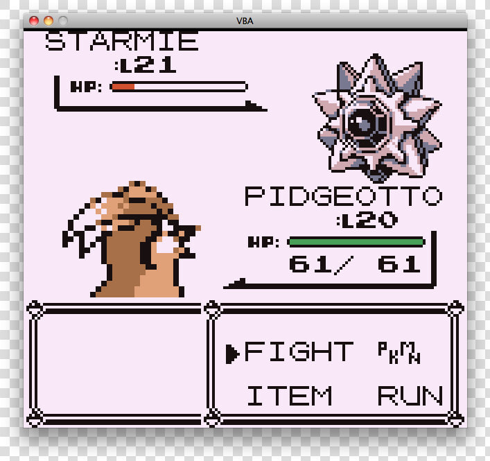 Pidgeotto Defeats Starmie   Pokemon 1996 Video Game  HD Png DownloadTransparent PNG