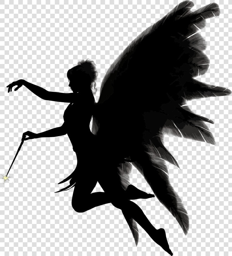 Silhouette monochrome Photography supernatural Creature   Dark Angel Png  Transparent PngTransparent PNG