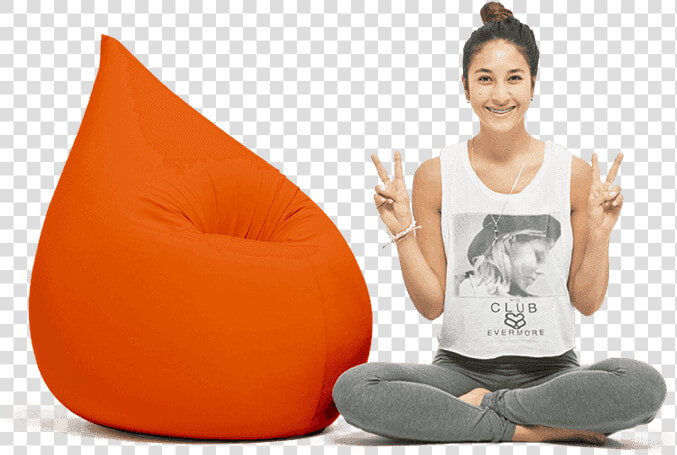 Beanbag Orange Beanbag Elly  HD Png DownloadTransparent PNG