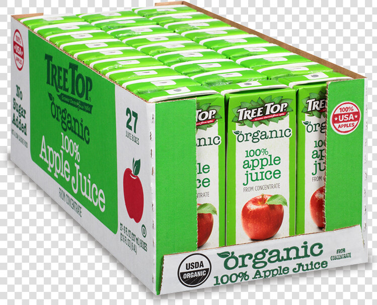 Organic Apple Juice 8oz 27 Pack   Tree Top Apple Juice Box  HD Png DownloadTransparent PNG