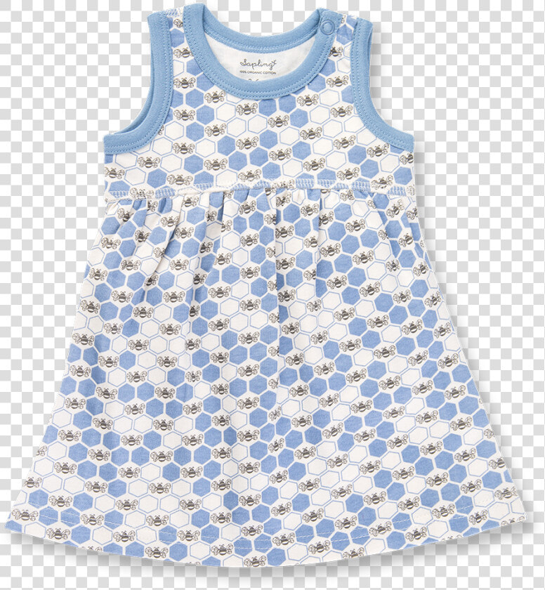 Cornflower Blue Bees Dress   Pattern  HD Png DownloadTransparent PNG