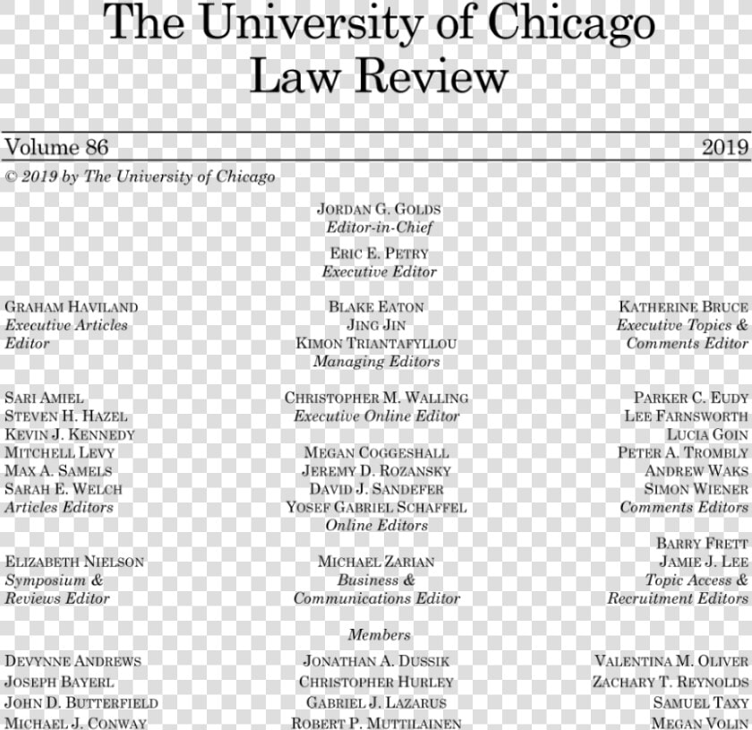 University Of Chicago Law Review  HD Png DownloadTransparent PNG