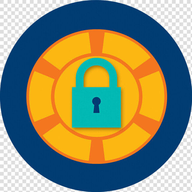 A Poker Chip With A Lock Placed In The Middle   Circle  HD Png DownloadTransparent PNG