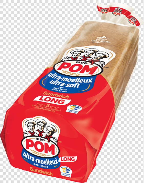 Pom® Ultra Moelleux Long Sandwich White Bread   Pain Tranché Sur Le Long  HD Png DownloadTransparent PNG