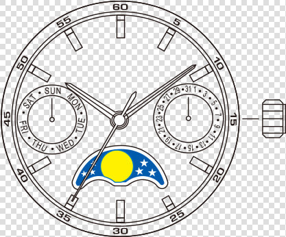 Japanese Miyota 6p00 Movement  HD Png DownloadTransparent PNG