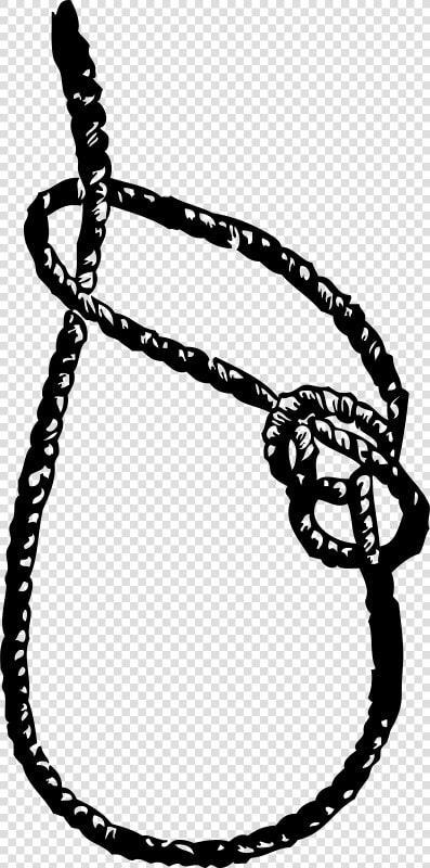 Rope Free Stock Stockio   Running Bowline Knot Black  amp  White  HD Png DownloadTransparent PNG