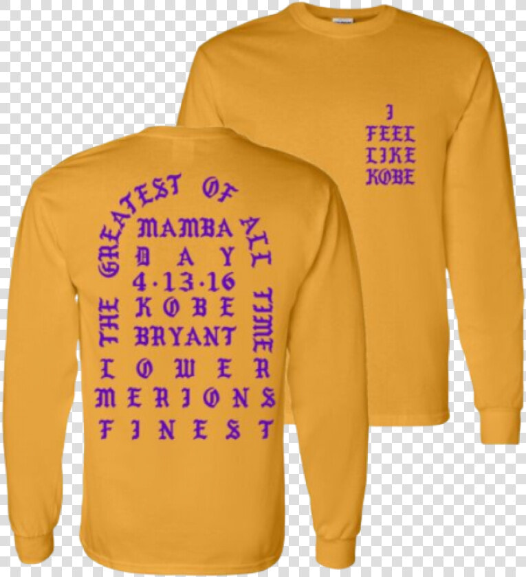 I Feel Like Kobe Kanye West Long Sleeve Tee  HD Png DownloadTransparent PNG