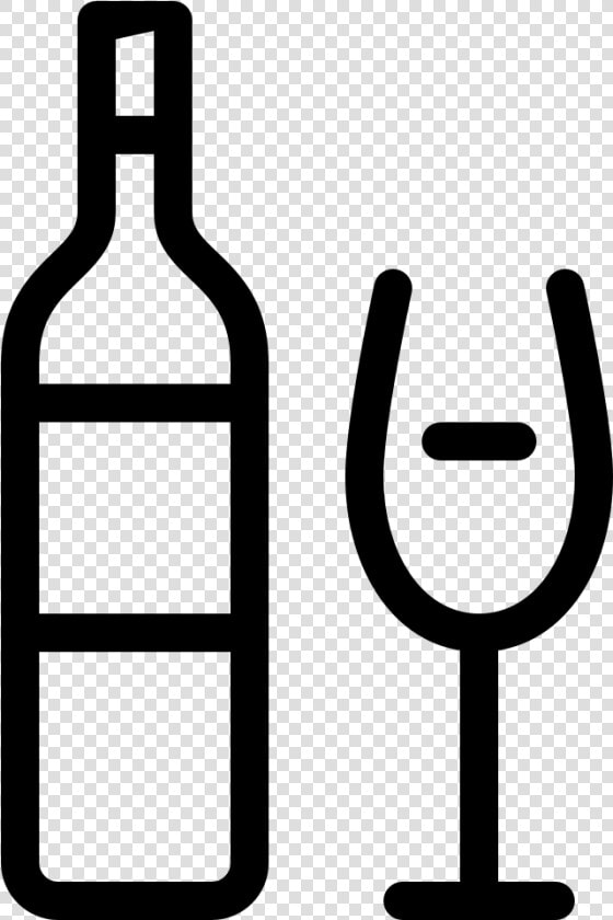 Transparent Wine Glass Icon Png   Wine Bottle And Glass Icon  Png DownloadTransparent PNG