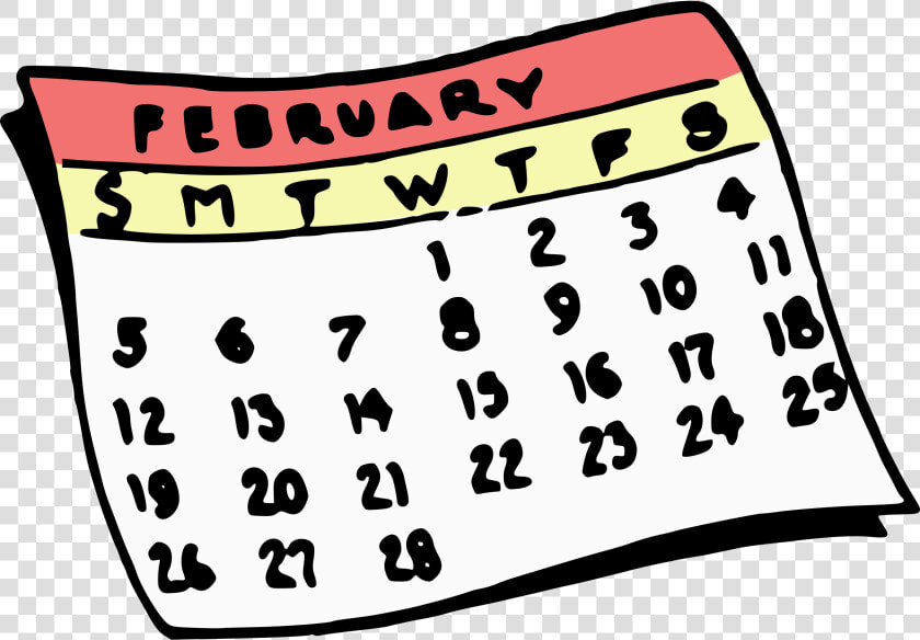 February Calendar   Month Calendar Clip Art  HD Png DownloadTransparent PNG