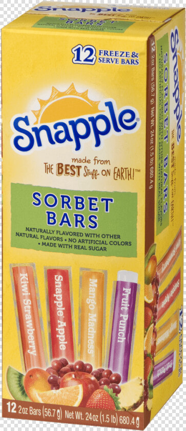 Snapple Sorbet Bars   Chocolate  HD Png DownloadTransparent PNG