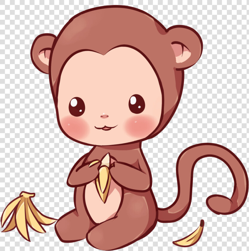 Lama Clipart Cute Anime   Cute Kawaii Monkeys  HD Png DownloadTransparent PNG