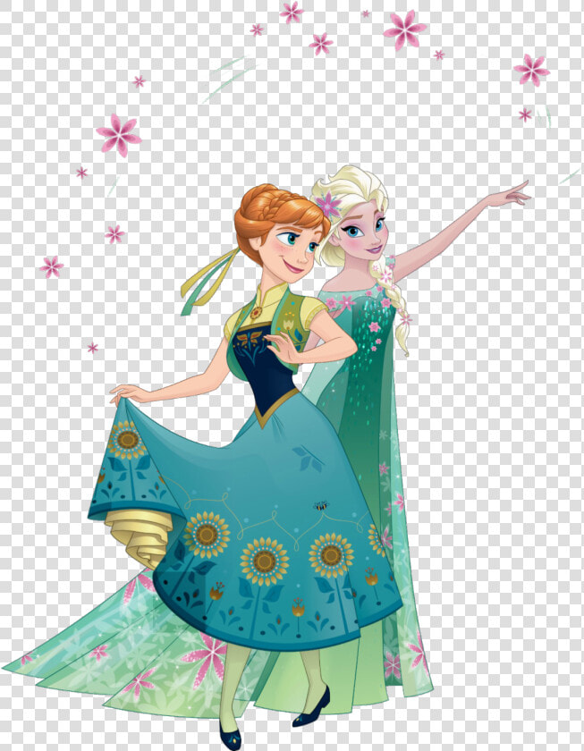 Egipciaca 2d Anna And Elsa From Frozen Fever   Elsa E Anna Frozen Fever  HD Png DownloadTransparent PNG