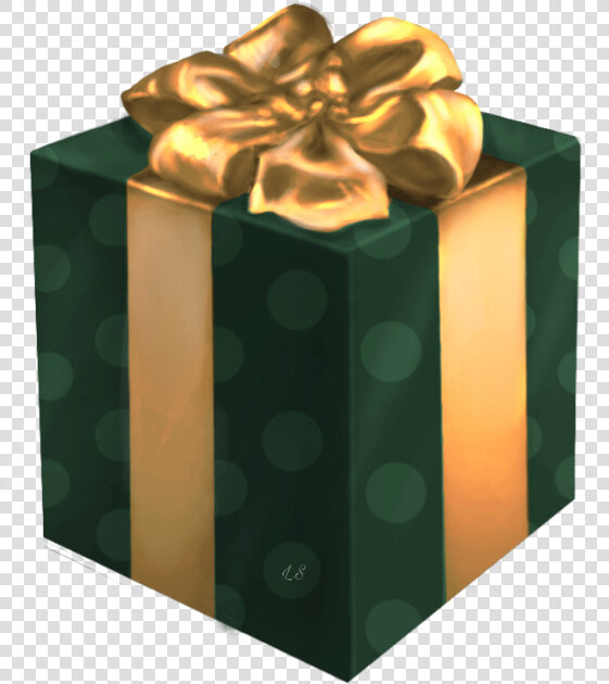 Gift Giftbox Box Christmas Happybirthday Green Gold   Transparent Background Gift Box Png  Png DownloadTransparent PNG