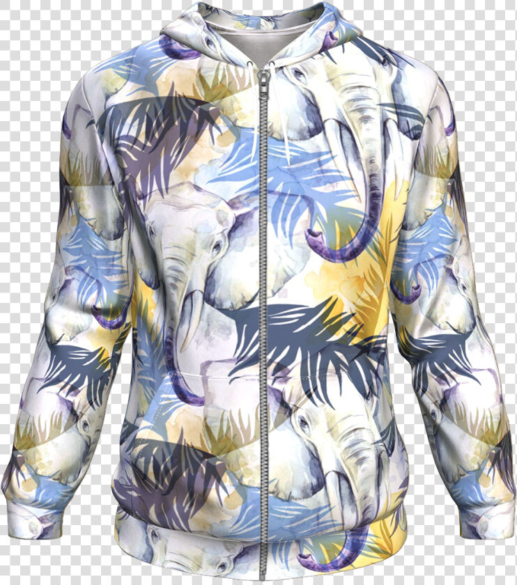 Elephant Drawing All over Hoodie Class   Hoodie  HD Png DownloadTransparent PNG