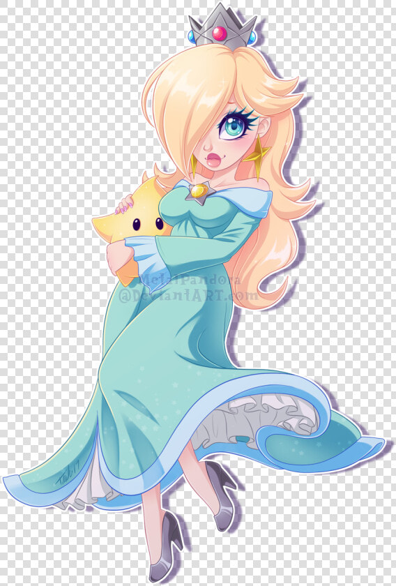 Rosalina   Super Mario Galaxy Rosalina Drawings  HD Png DownloadTransparent PNG