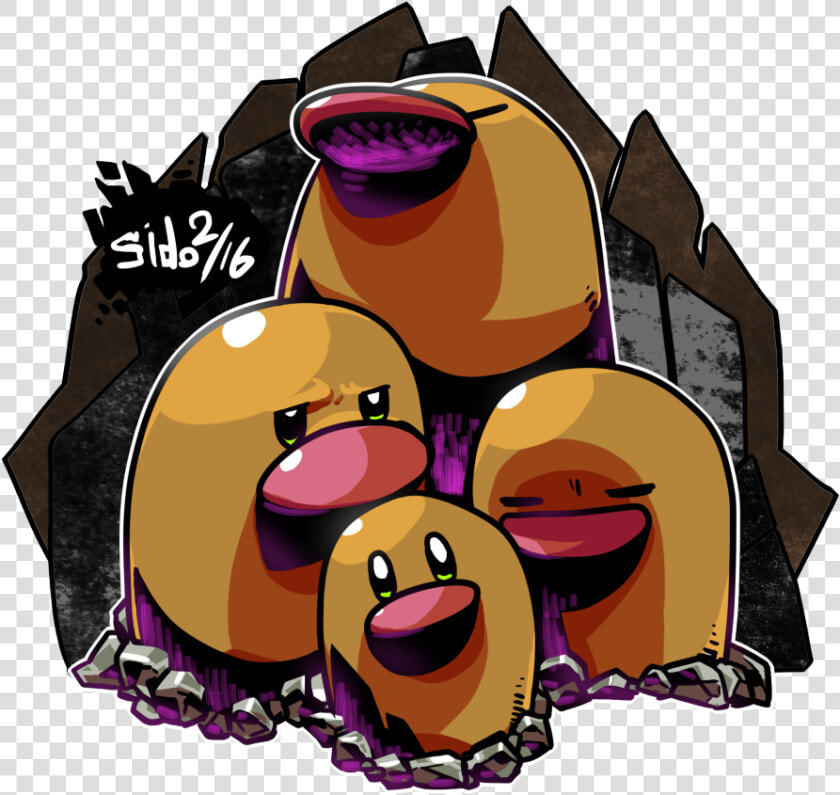 Dugtrio And Diglett   Cartoon  HD Png DownloadTransparent PNG