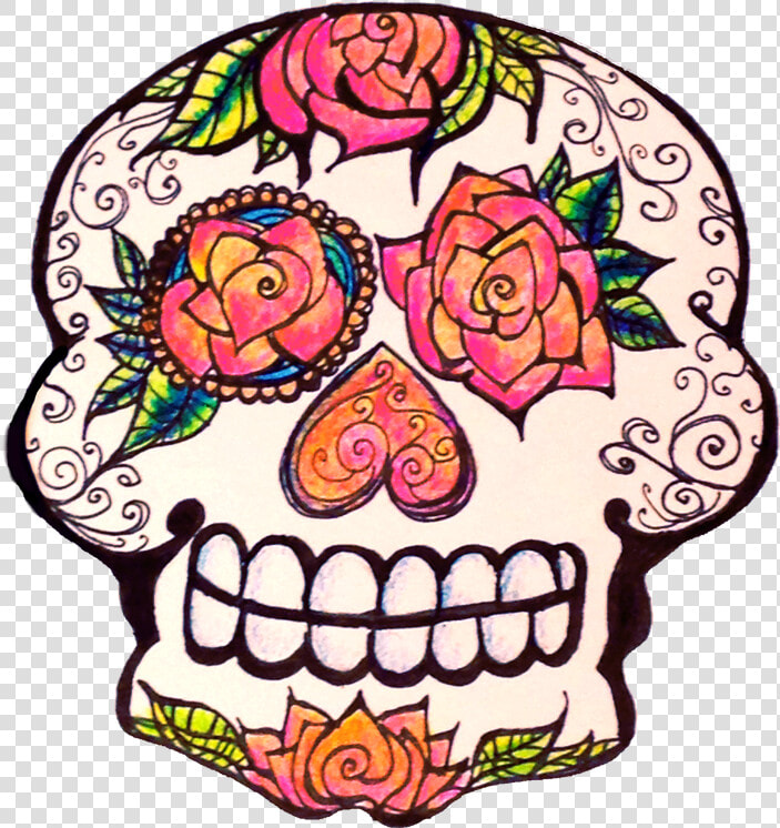 Day Of The Dead   Cartoon Dia De Los Muertos Sugar Skulls  HD Png DownloadTransparent PNG