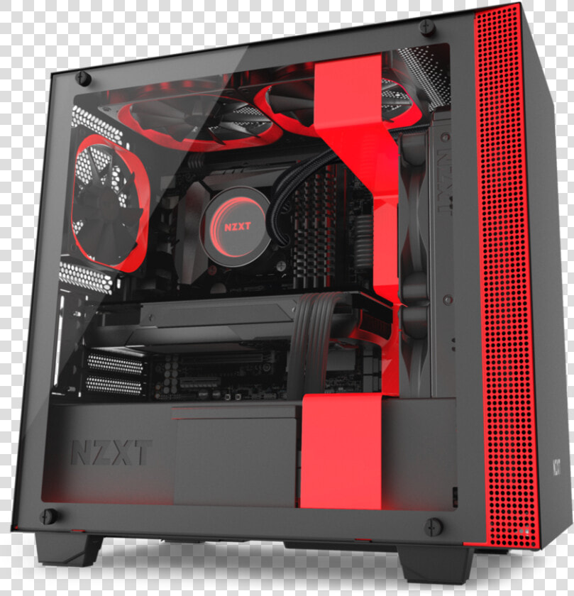 2   Nzxt H400i Black Red  HD Png DownloadTransparent PNG