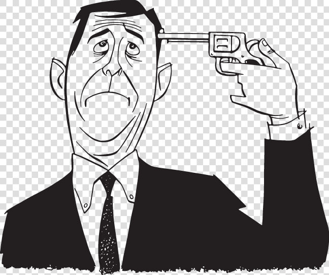 Transparent Gun To Head Png   Man With Gun To Head Cartoon  Png DownloadTransparent PNG