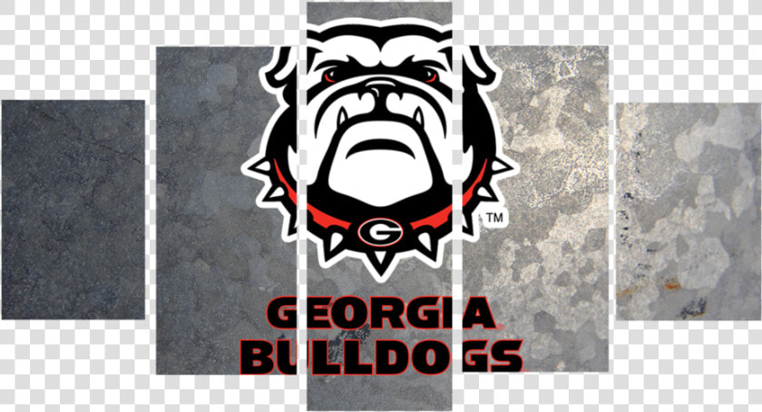 Hd Printed Georgia Bulldogs Football Logo 5 Pieces   Georgia Bulldog  HD Png DownloadTransparent PNG