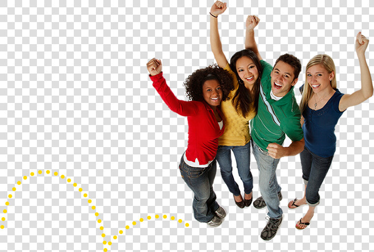 Four College Students With Dots   Irregular Plural Person People  HD Png DownloadTransparent PNG