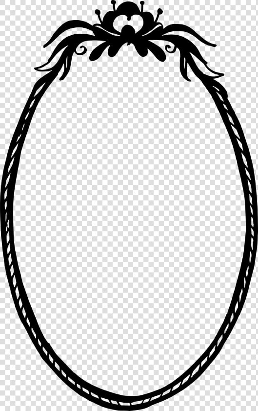 10 Romantic Oval Frame Vector Svg Png Transparent Clipart   Black Vector Frame Png  Png DownloadTransparent PNG