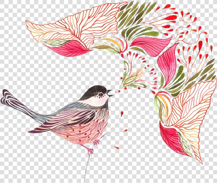 Bird Animal Watercolor Painting   Png Download   Fairy And Animal Illustrations Watercolor  Transparent PngTransparent PNG