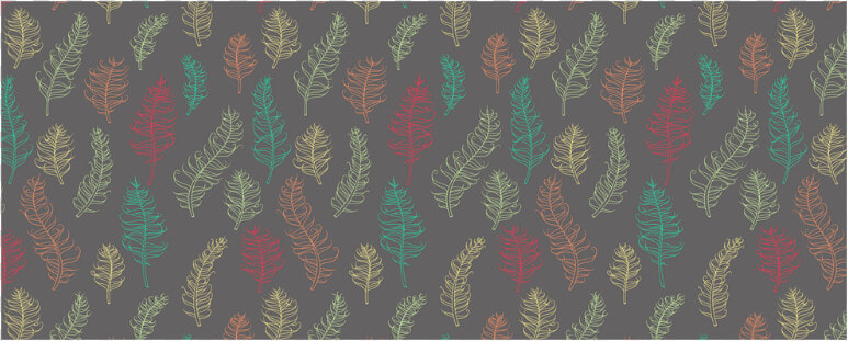 Green Orange Red Feather Leaves On Grey Custom Morphing   Paisley  HD Png DownloadTransparent PNG