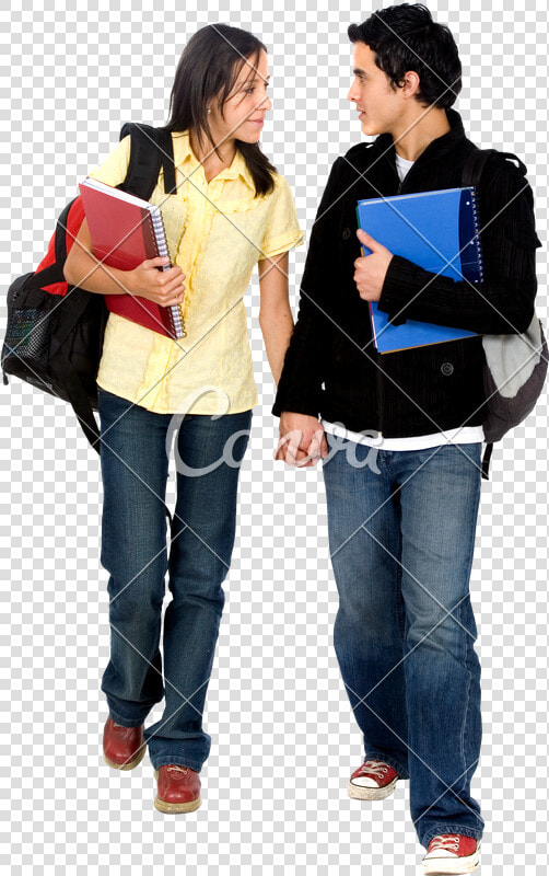 Couple Of Students Wal   People Walking White Background  HD Png DownloadTransparent PNG