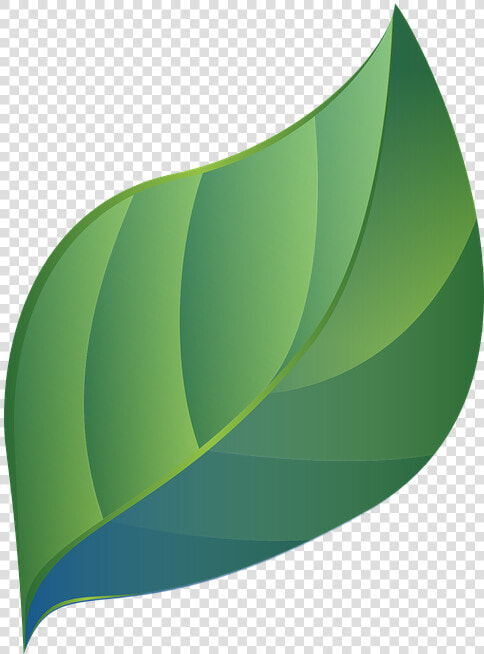 Leaf Blue Green Stylized Gradients Eco Bio   Stylized Leaf Png  Transparent PngTransparent PNG