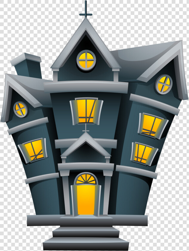 Halloween House Clipart Png   Scary Halloween Decorations Cartoon  Transparent PngTransparent PNG