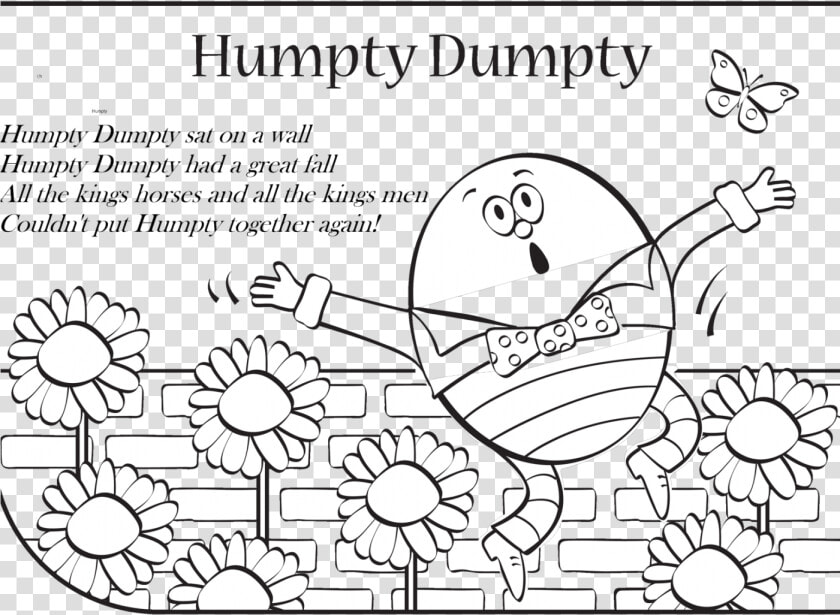 Transparent Nursery Rhyme Clipart Black And White   After The Fall Humpty Dumpty Coloring Pages  HD Png DownloadTransparent PNG