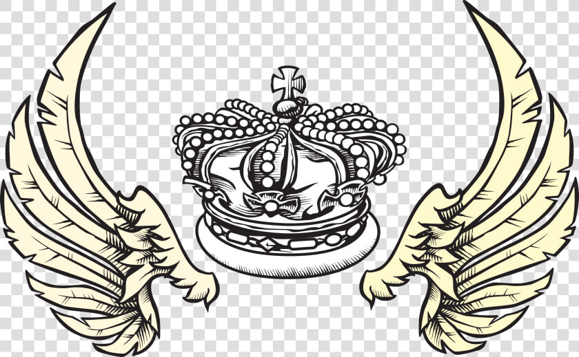 Crown And Wings Clip Arts   Danish Zehen Tattoo Png  Transparent PngTransparent PNG