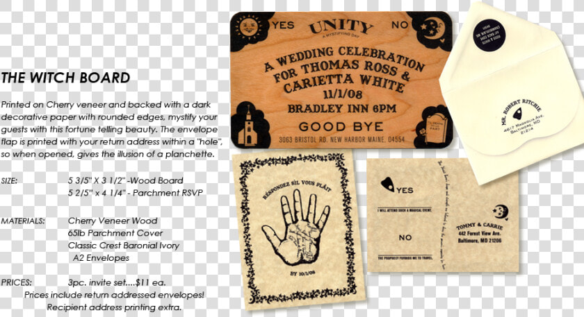 Ouija Board Wedding Invitations  HD Png DownloadTransparent PNG