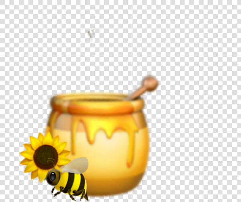  honey  yellow   sunflower  bee  emoji  aesthetic   Iphone Honey Emoji  HD Png DownloadTransparent PNG