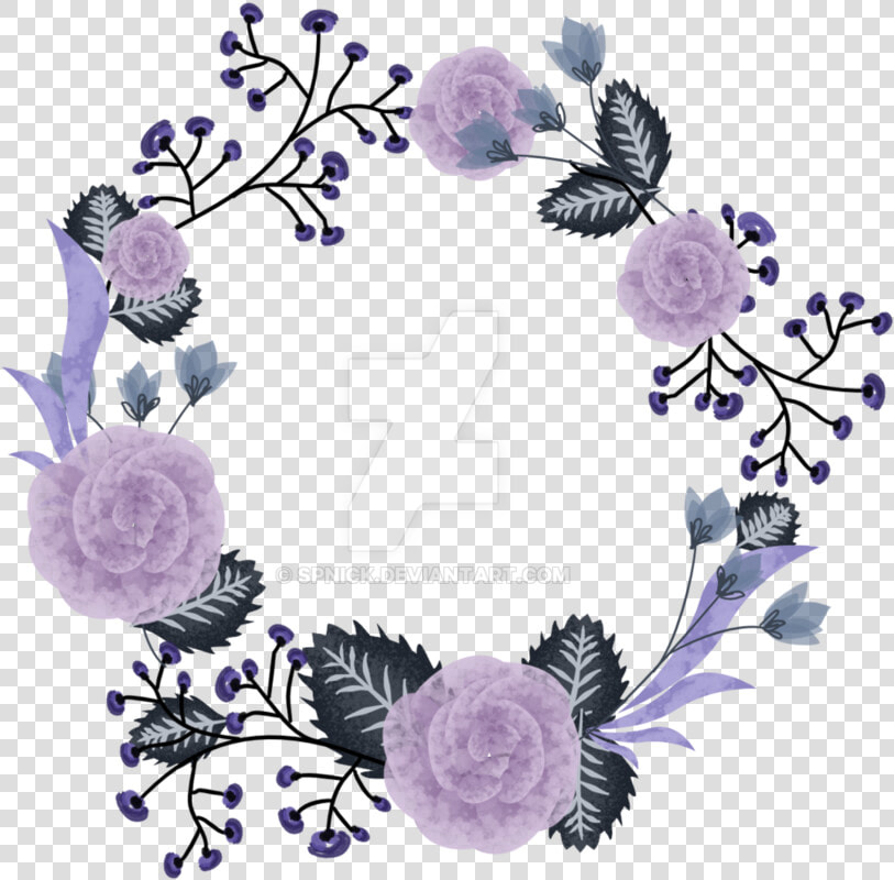 Clip Art Transparent Library Wip By Spnick On Deviantart   Purple Flower Wreath Png  Png DownloadTransparent PNG