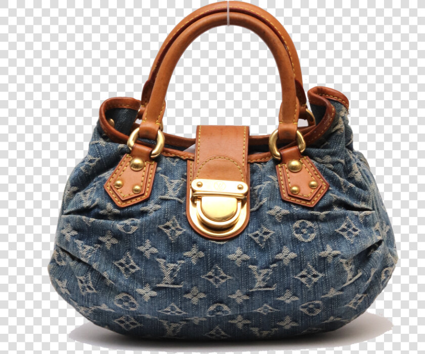 Louis Vuitton Blue Monogram Denim Pleaty Bag   Hobo Bag  HD Png DownloadTransparent PNG