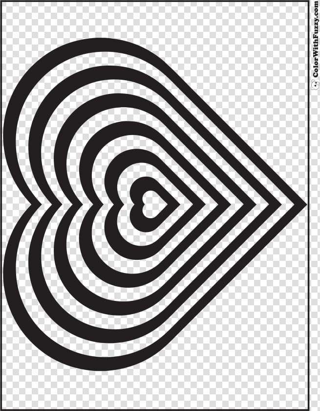 Geometric Heart Coloring Page Main Image   Circle  HD Png DownloadTransparent PNG