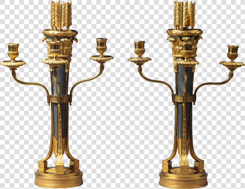 Bronze And Turquin Blue Marble Candelabra In The Form   Column  HD Png DownloadTransparent PNG