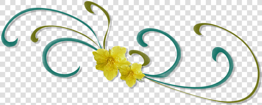 Curl  Ornamental  Flower  Yellow  Scrapbook   Pynt Png  Transparent PngTransparent PNG