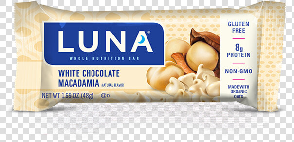 White Chocolate Macadamia Flavor Packaging   Peanut Butter Luna Bars  HD Png DownloadTransparent PNG