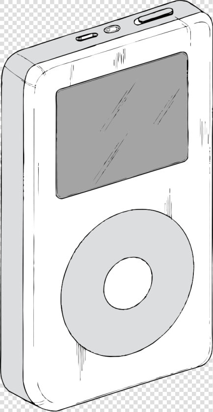 Ipod Black White Line Art Scalable Vector Graphics   Old Ipod Clip Art  HD Png DownloadTransparent PNG