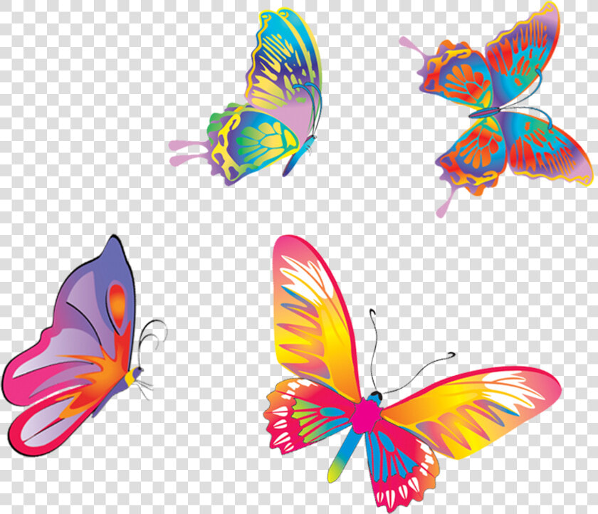 Colored Butterflies Fly Png Download   Flying Butterfly Png Hd  Transparent PngTransparent PNG