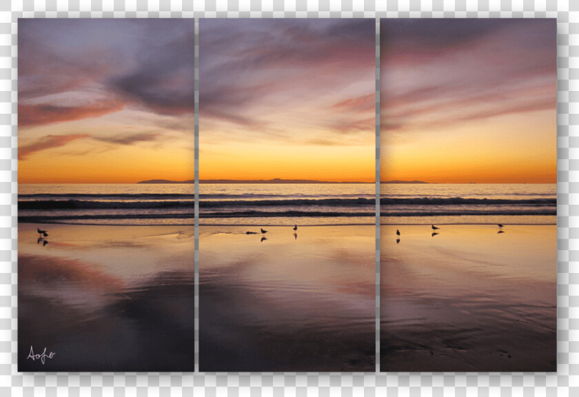 Triptych Newport Sunset   Sunset Triptych  HD Png DownloadTransparent PNG