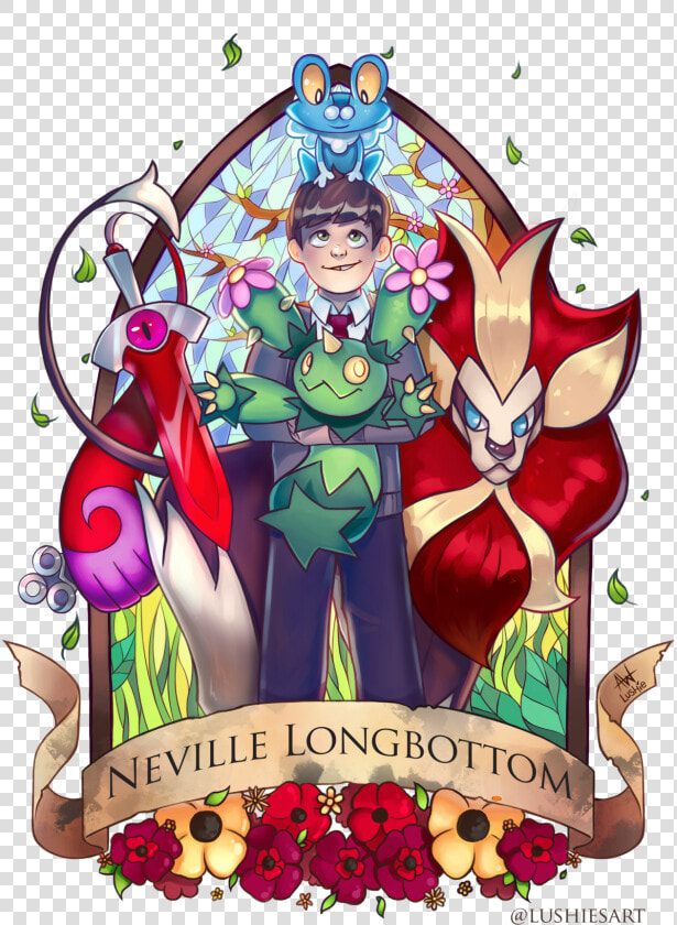 More Pottermon Here’s Neville he’s Got   Harry Potter Pokemon Lushiesart  HD Png DownloadTransparent PNG