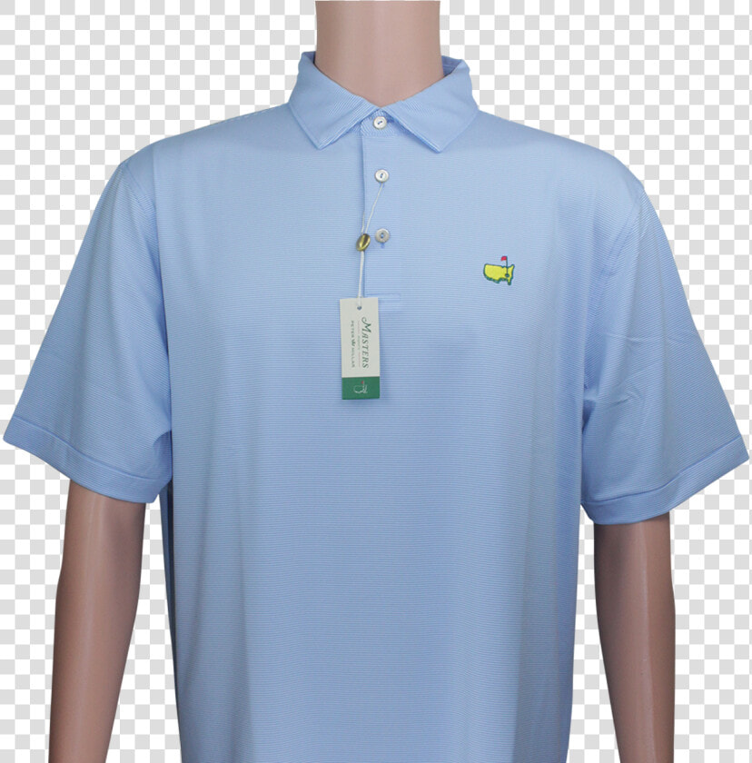 Masters Light Blue  amp  White Thin Stripe Peter Millar   Polo Shirt  HD Png DownloadTransparent PNG